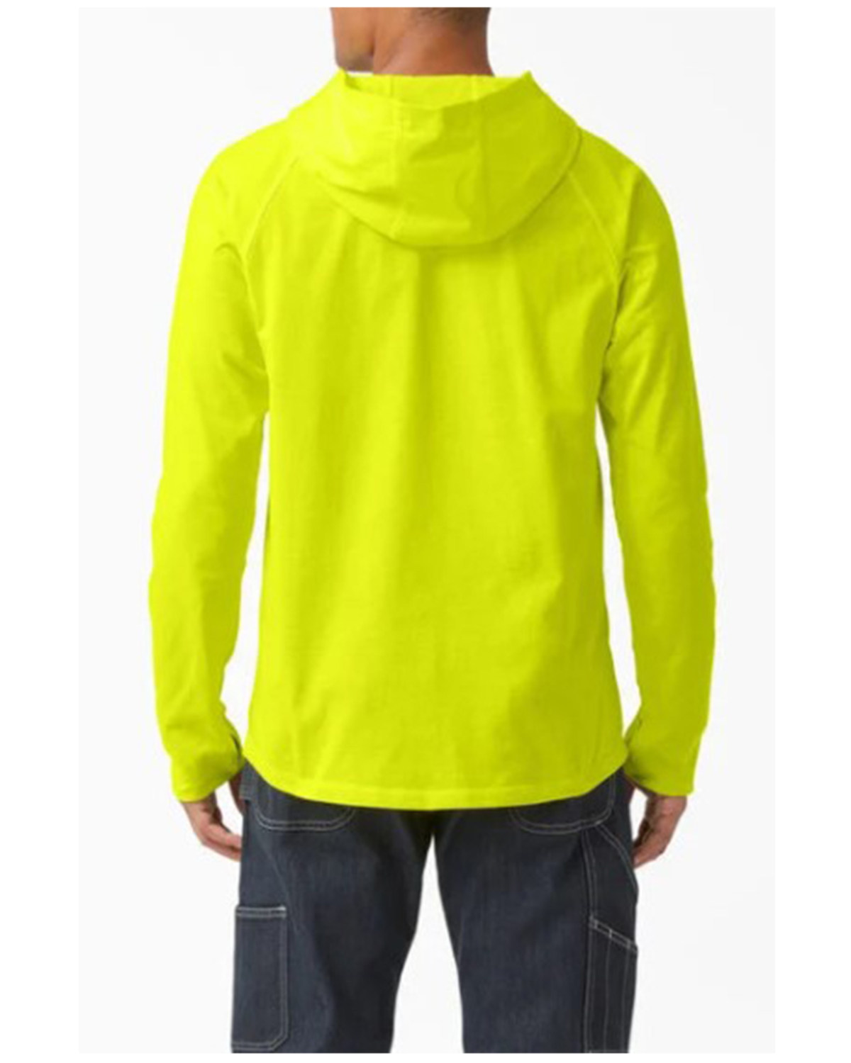 Dickies Men's Cooling Bright Yellow Long Sleeve Performance Sun Hooded 