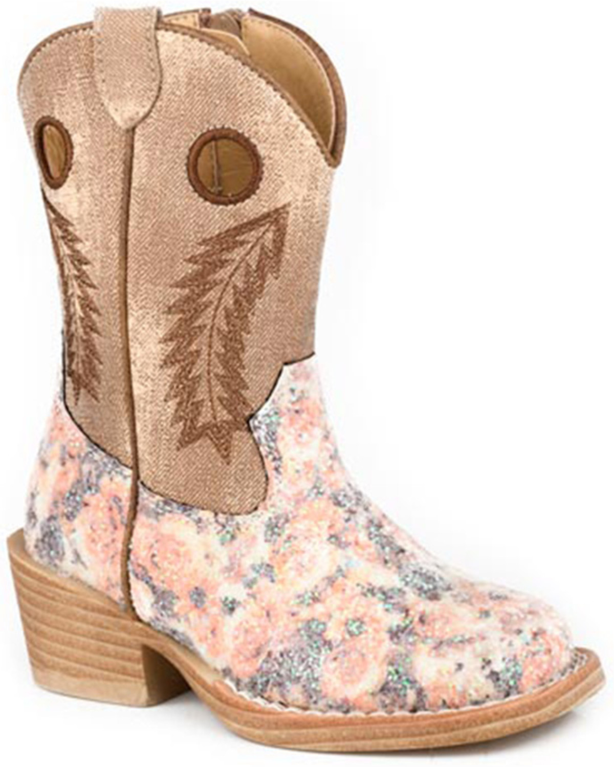 Roper Toddler Girls' Willow Glitter Western Boots - Square Toe