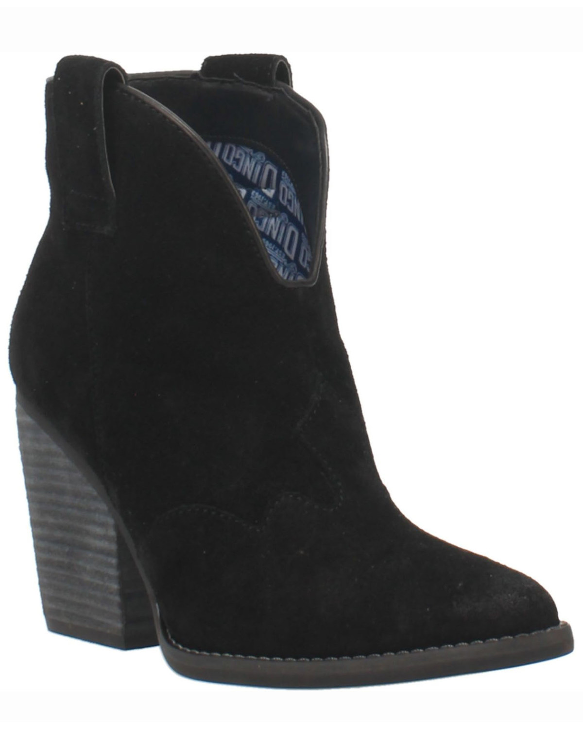 Dingo Women's Black Flannie Fashion Booties - Round Toe