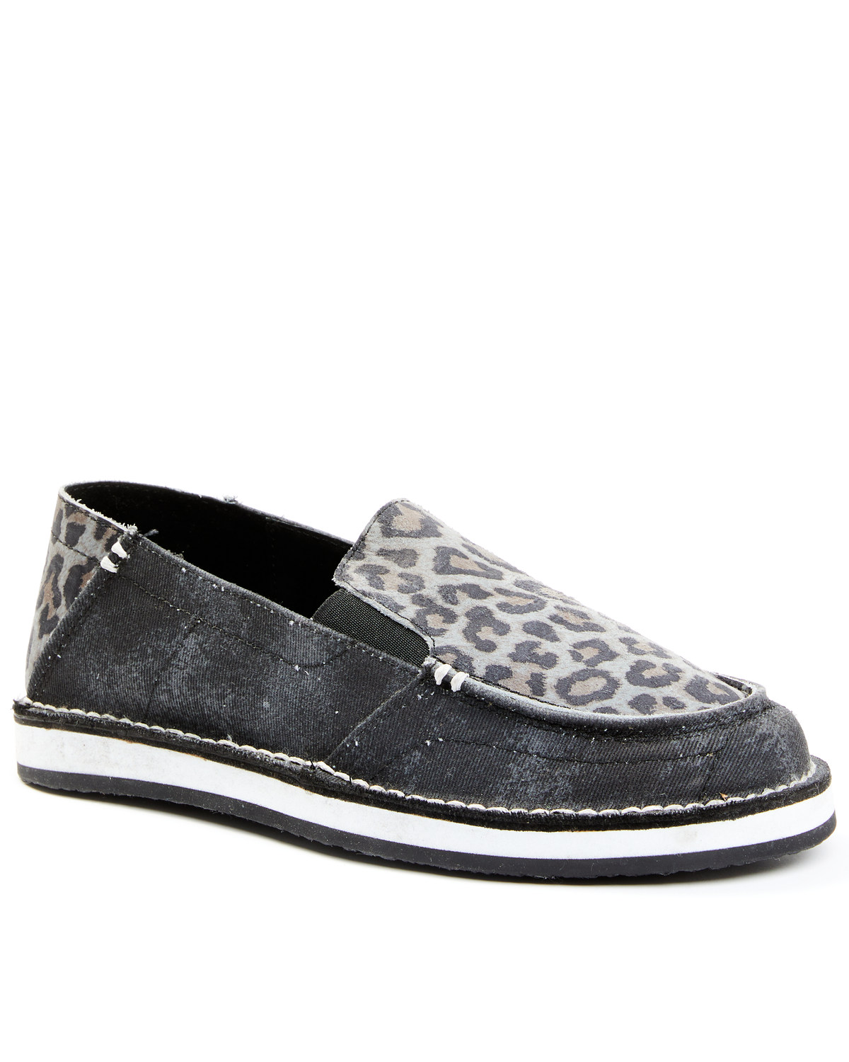 RANK 45® Women's Leopard Casual Slip-On Shoe - Moc Toe