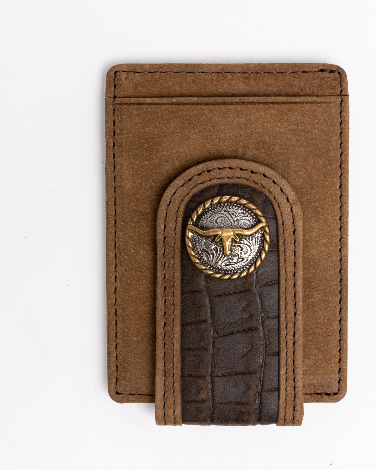 Cody James Men's Croc Embossed Money Clip Leather Wallet