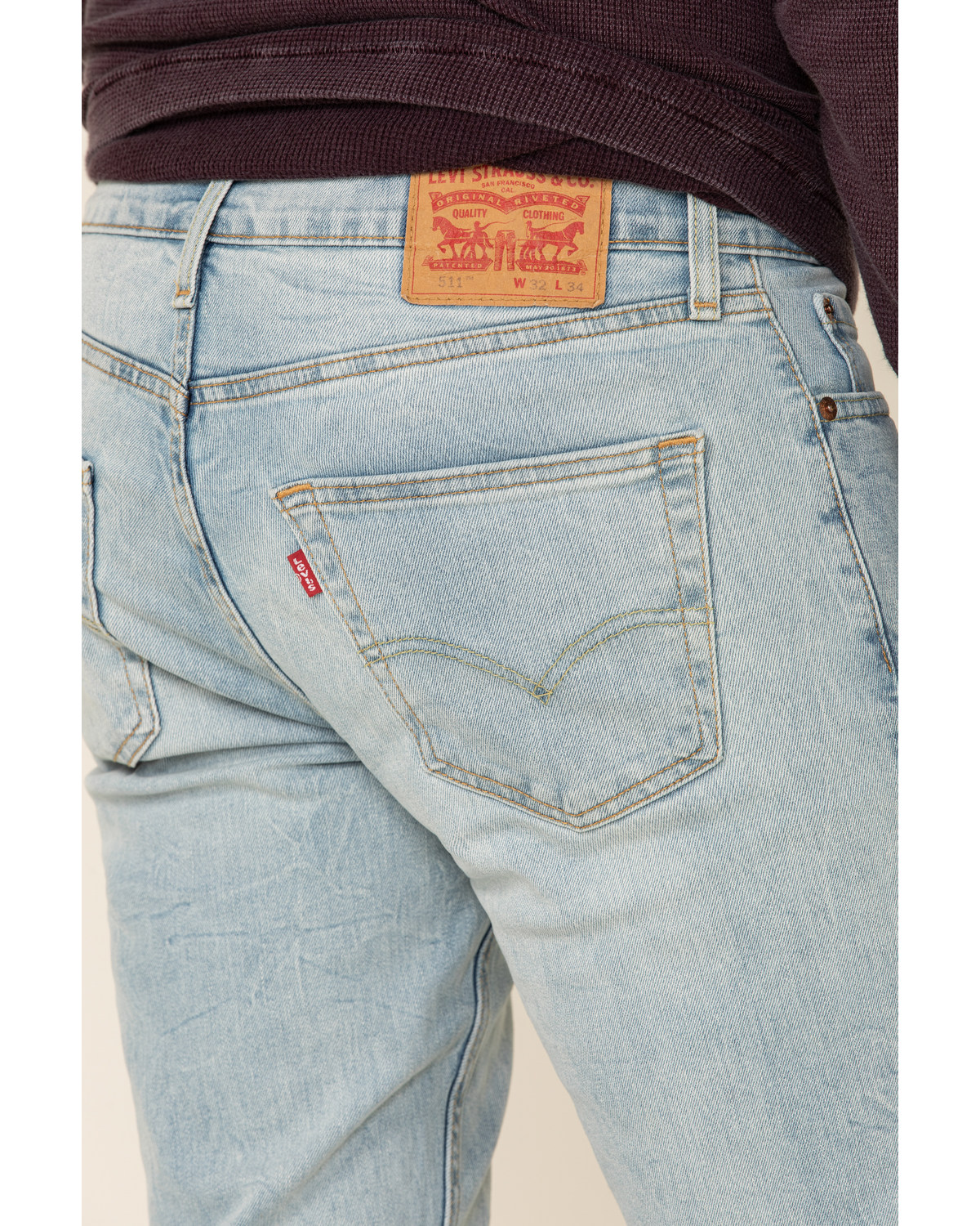 Levi's Men's 511 Blue Stone Light Stretch Slim Straight Jeans | Boot Barn