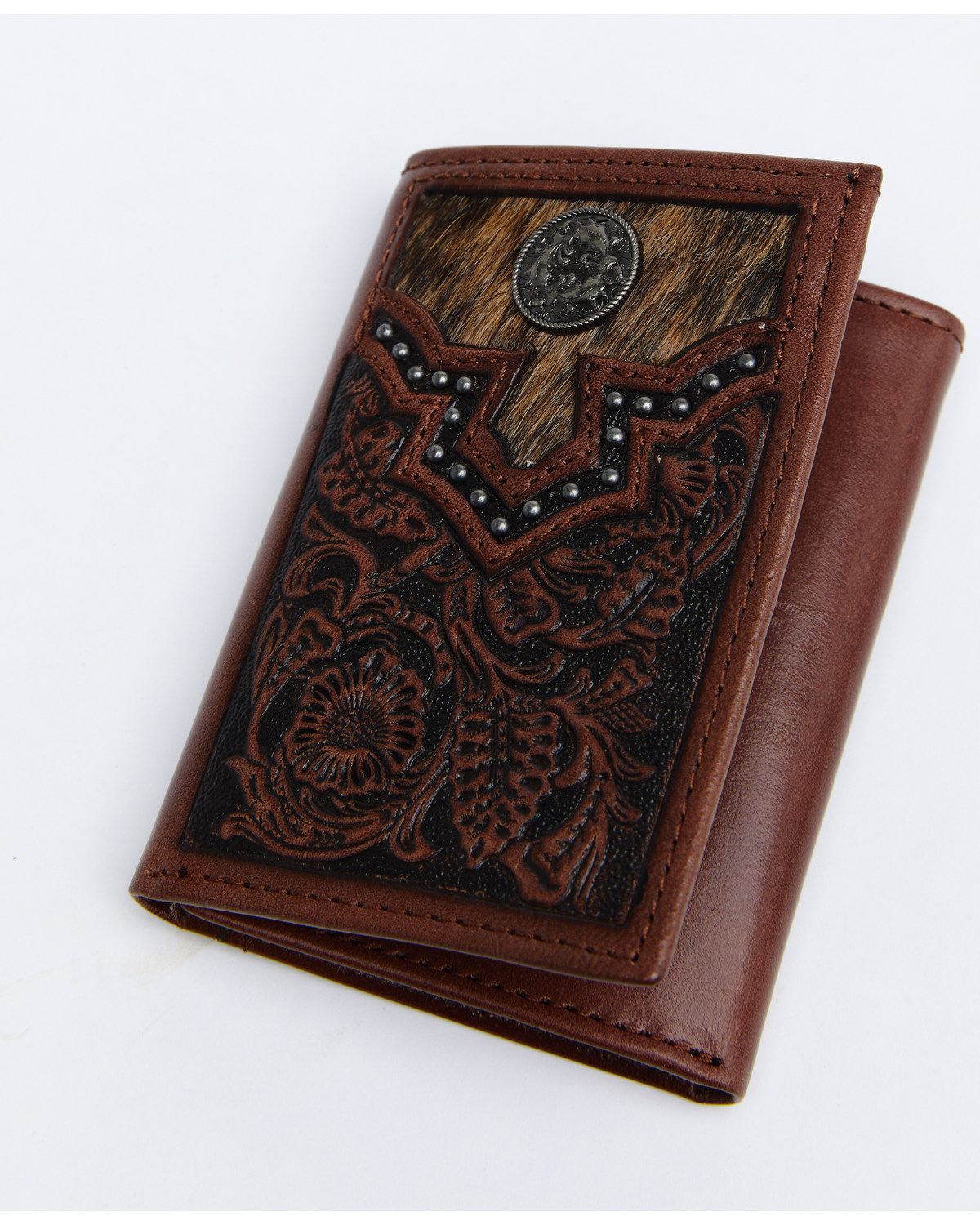 Cody James Men's Hair-On Trifold Wallet