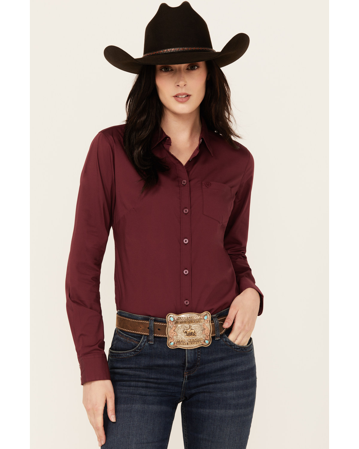 Ariat Women's R.E.A.L Team Kirby Long Sleeve Button-Down Stretch Western Shirt