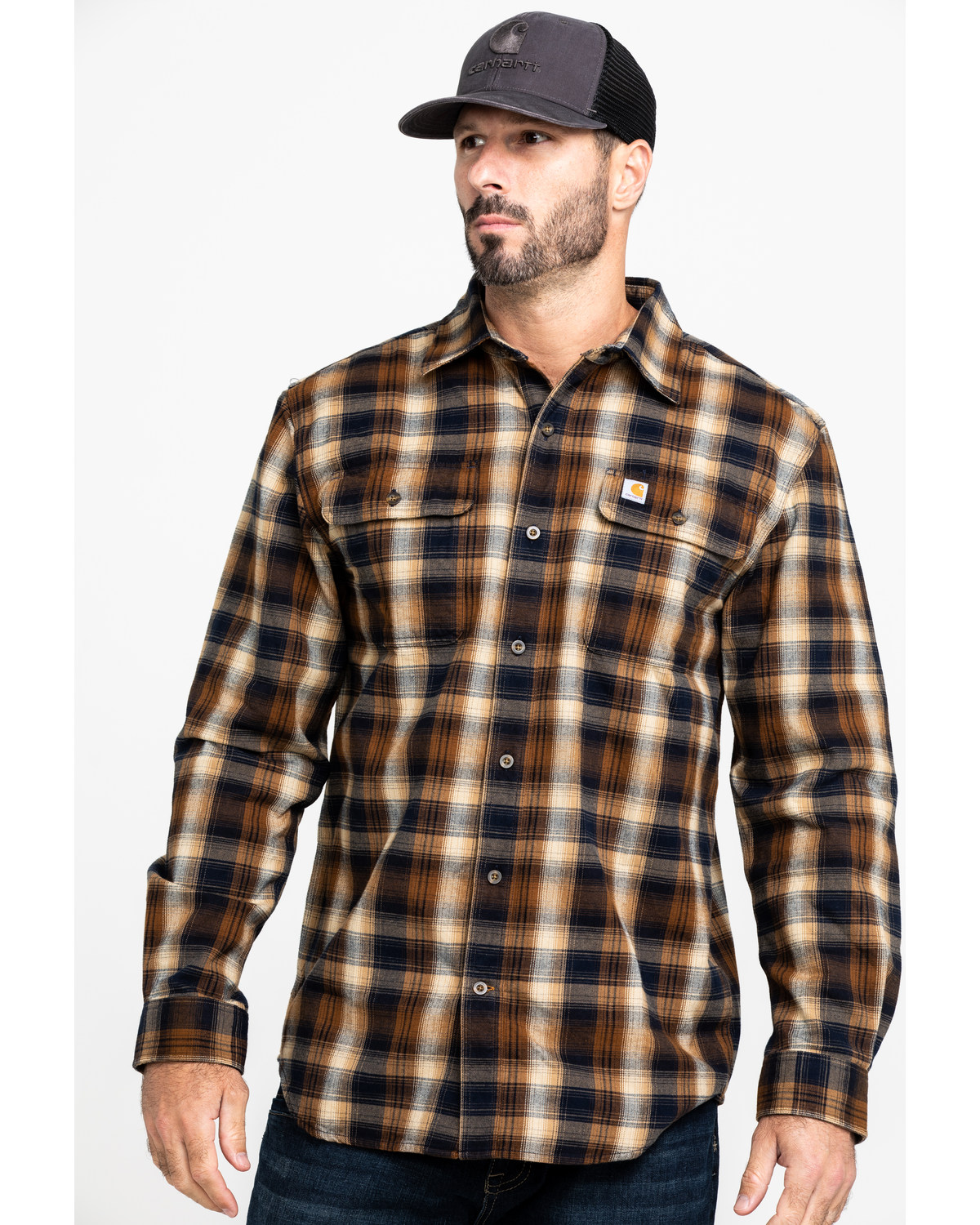 Carhartt Men's Navy Hubbard Flannel