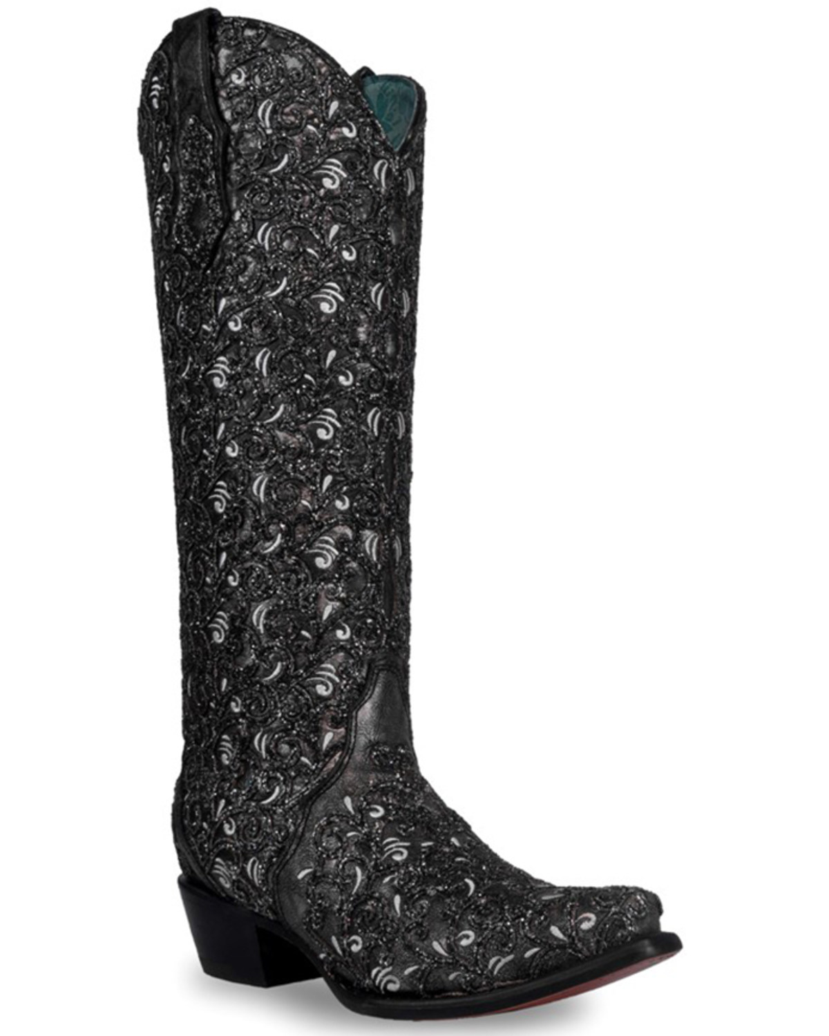 Corral Women's Glitter Tall Western Boots - Snip Toe