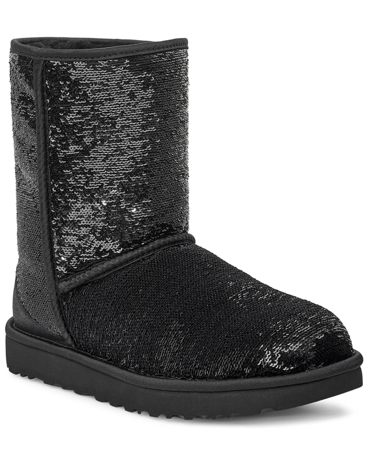 black shiny ugg boots