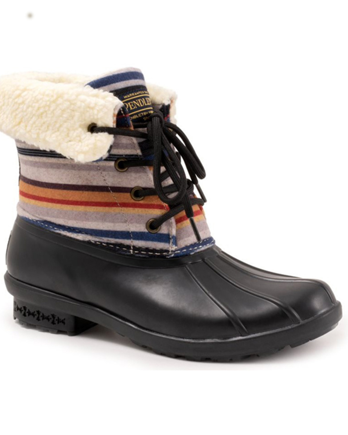 Pendleton Women's Bridger Stripe Duck Rain Boots - Round Toe