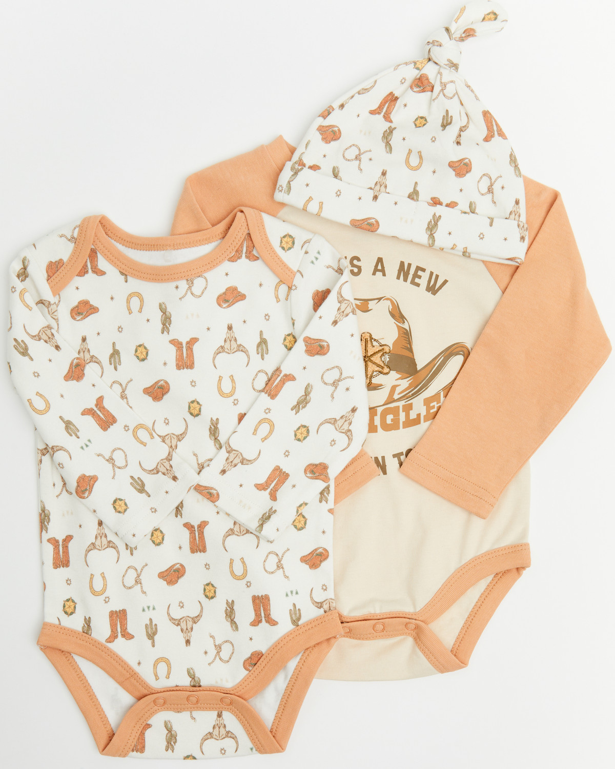 Wrangler Infant Boys' New Sheriff Onesie Set - 3 Piece