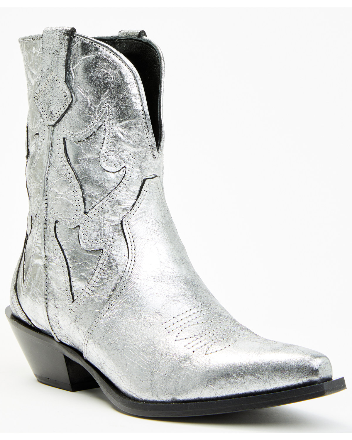 Metallic western booties top