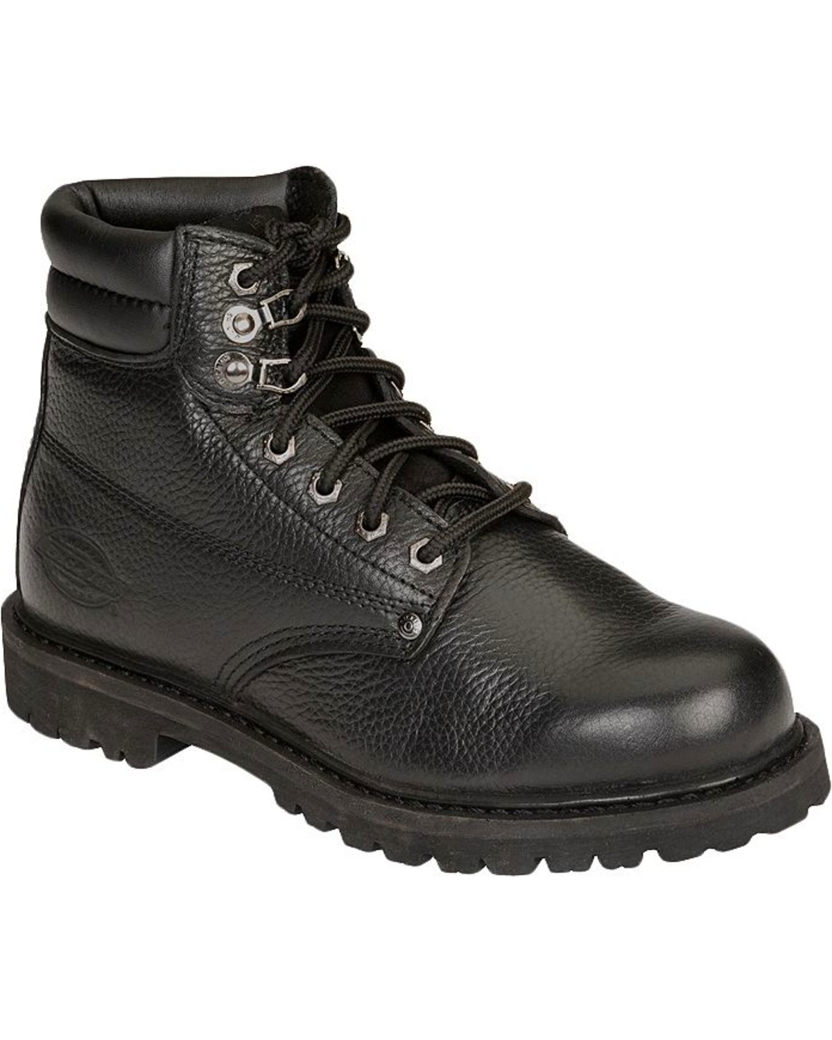 black lace up steel toe boots