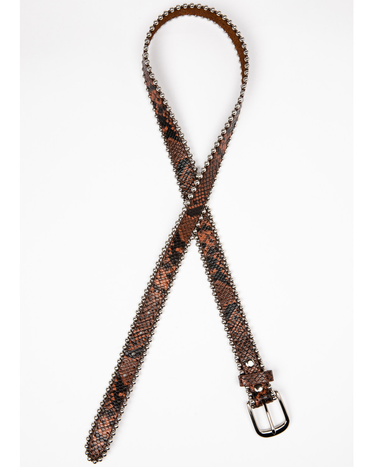 Shyanne Women's Snake Print Skinny Belt