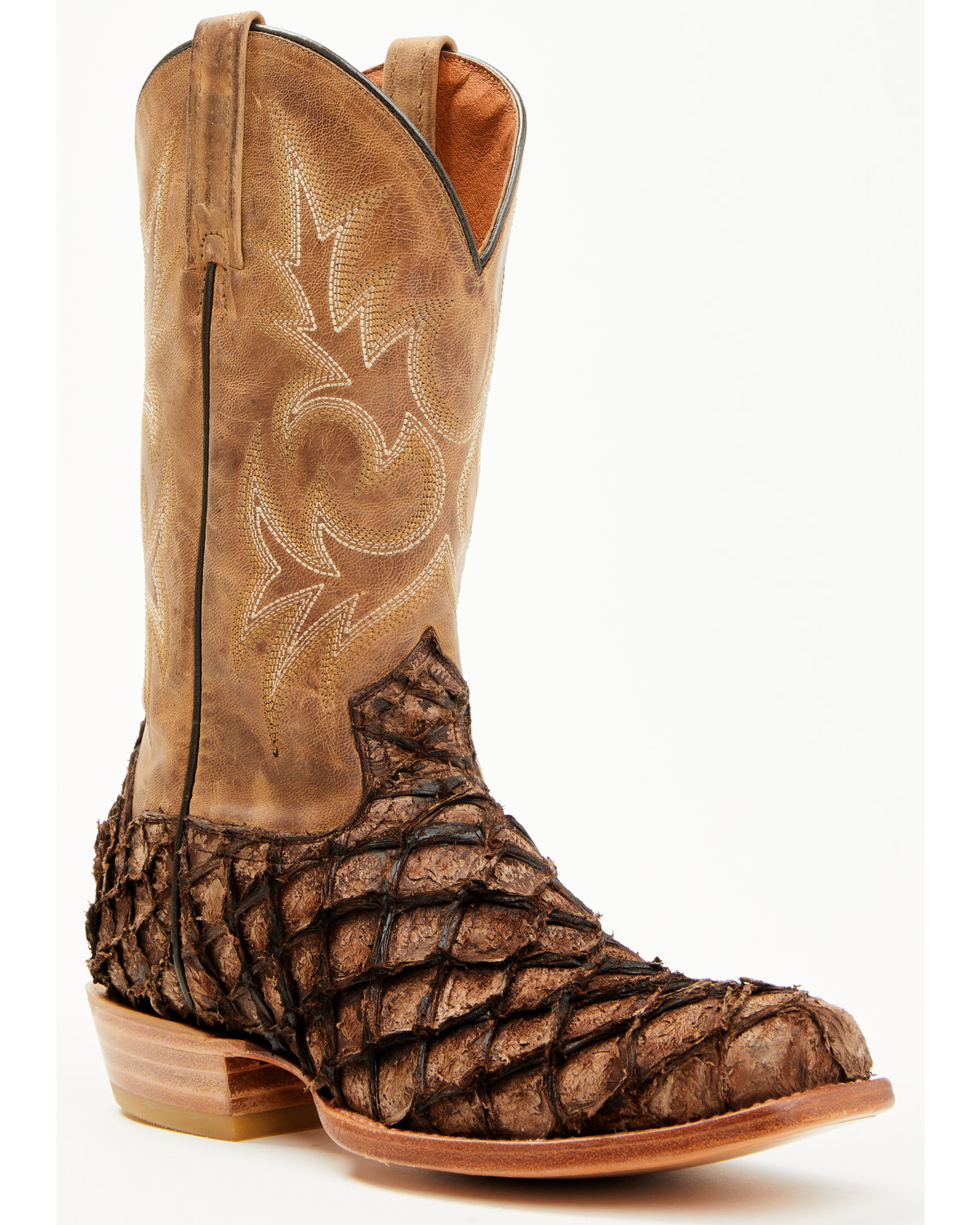 Cody James Men's Vaqueras Exotic Pirarucu Western Boots - Square Toe