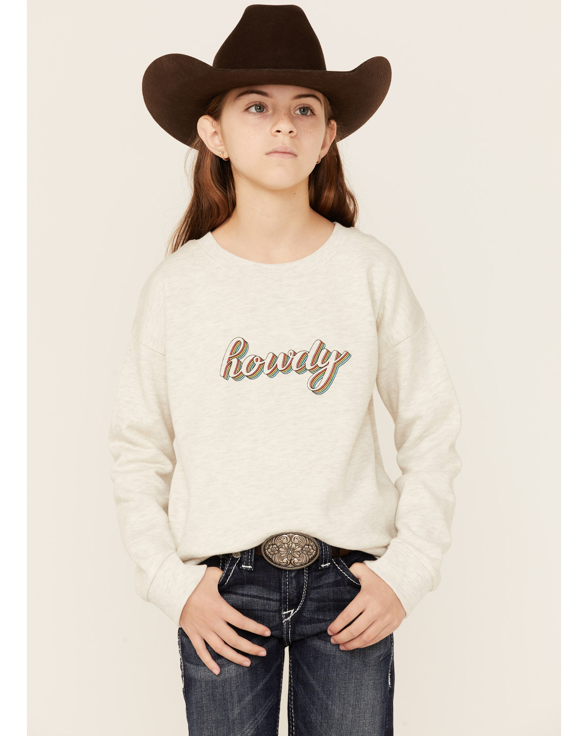Roper Girls' Howdy Sweatshirt