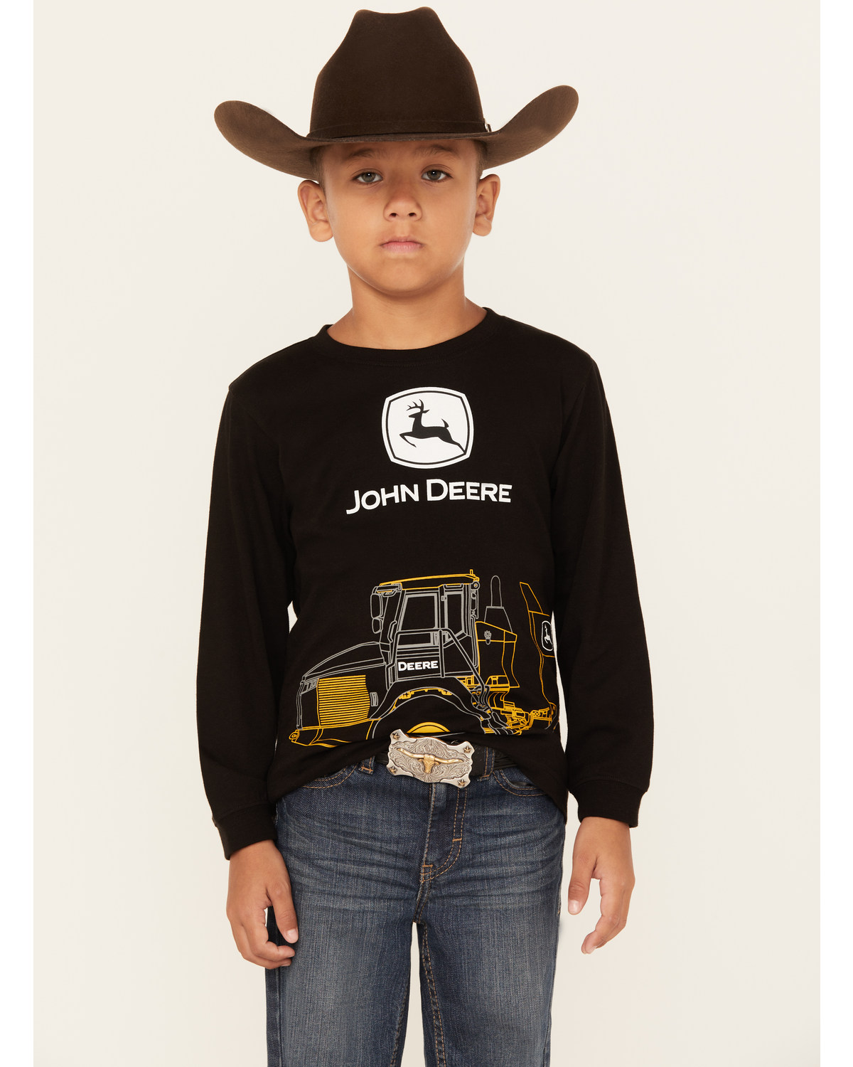 John Deere Boys' Wrap Construction Long Sleeve Graphic T-Shirt