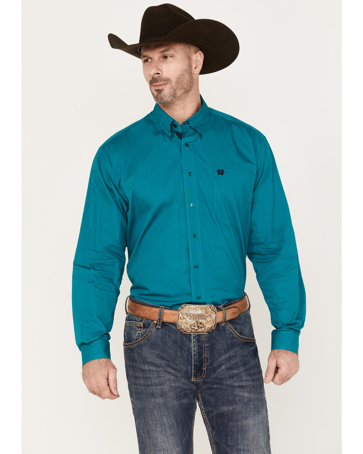 Cinch Men's Solid Button Down Long Sleeve Western Shirt