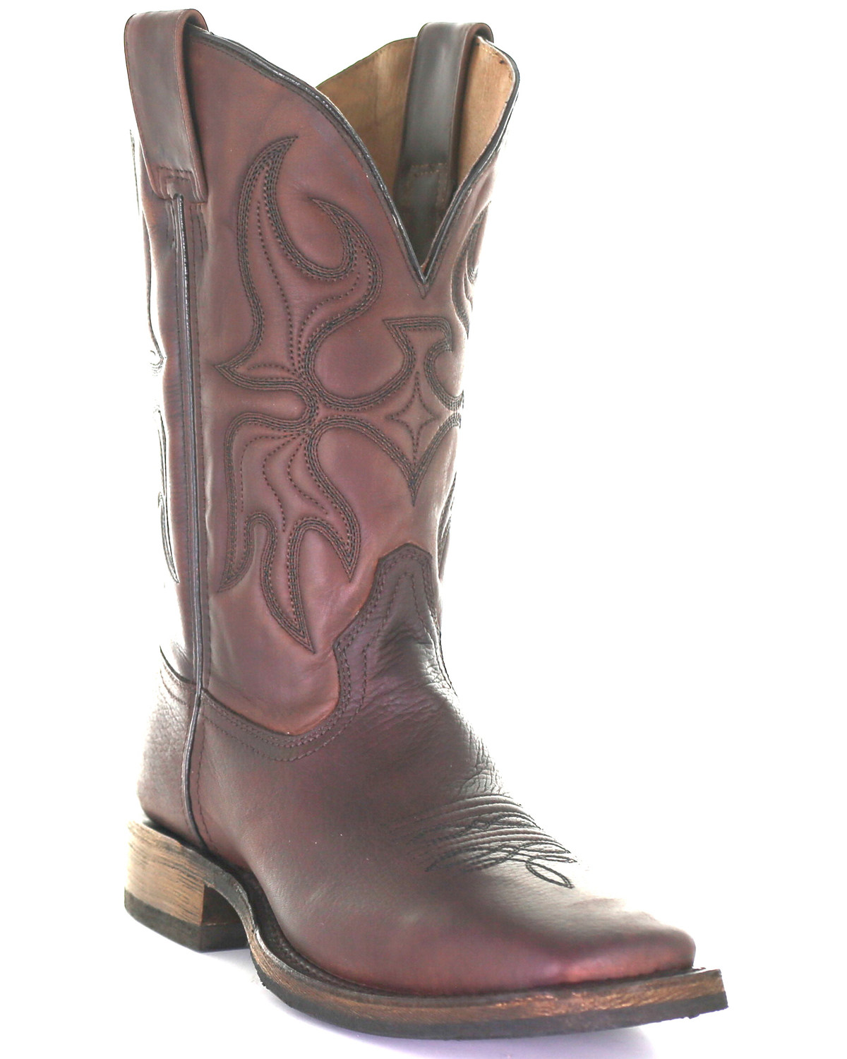 Corral Men's Chocolate Embroidery Western Boots - Broad Square Toe