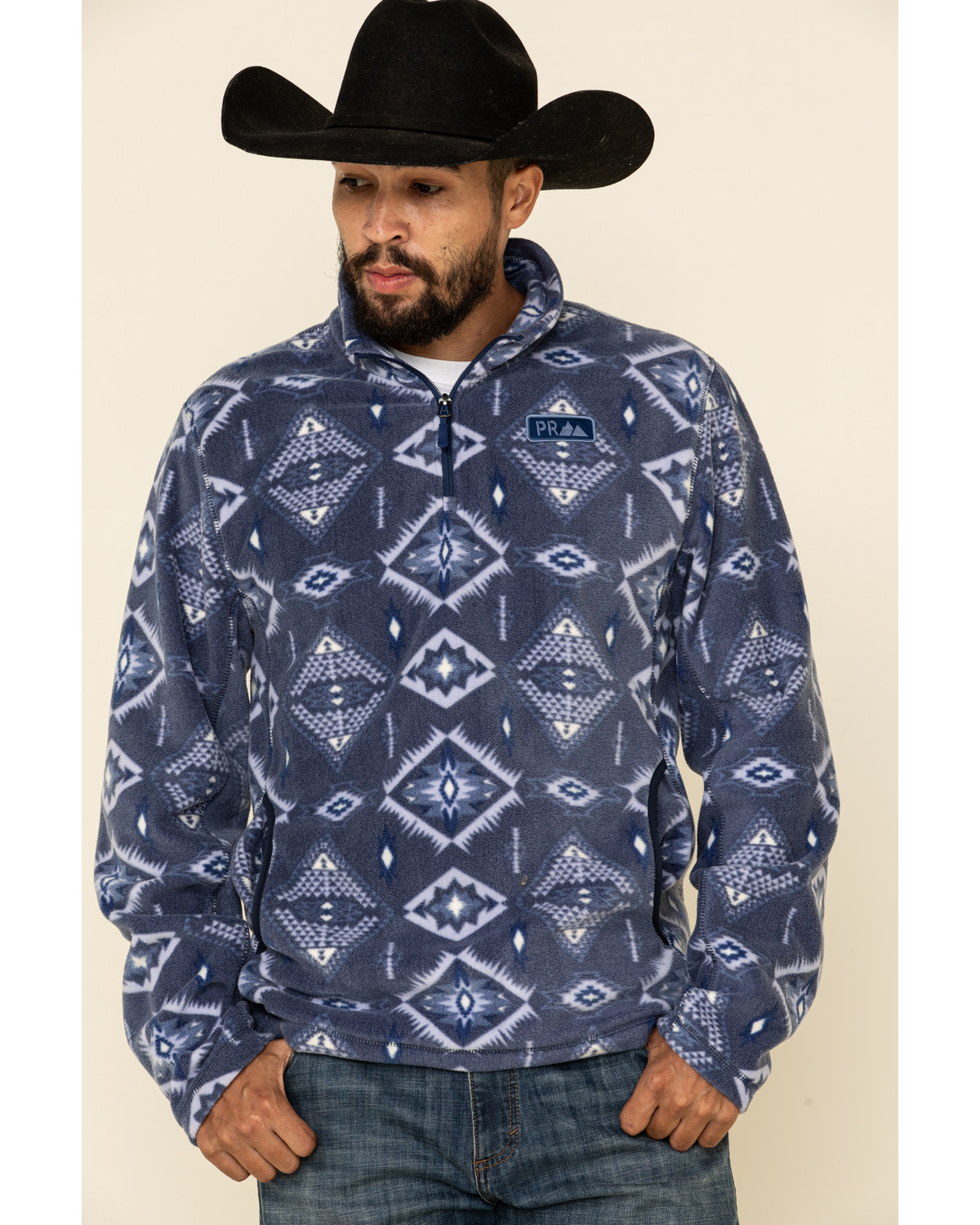 mens western aztec pullover
