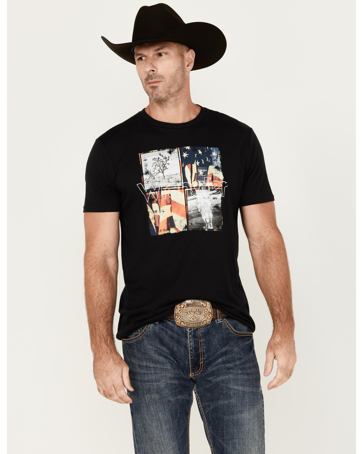 Wrangler Men's Americana Flag Short Sleeve Graphic T-Shirt