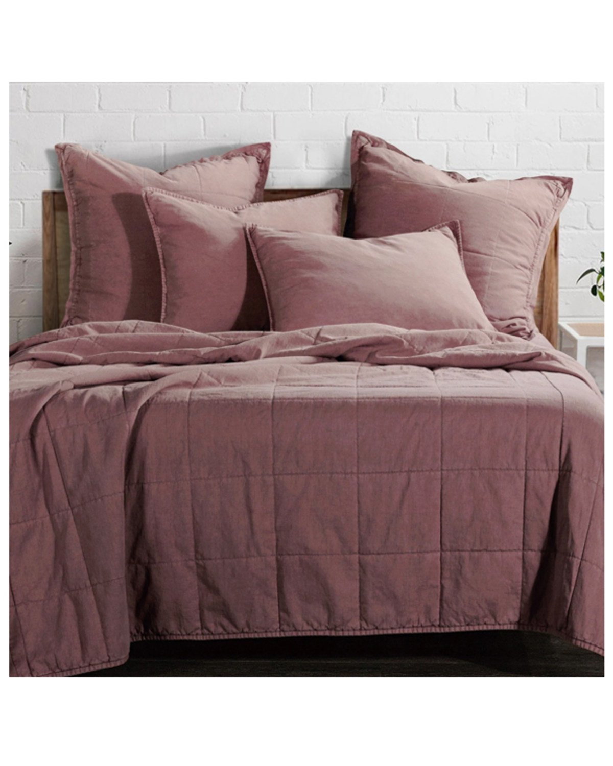 HiEnd Accents Sarsaparilla Stonewashed Cotton Canvas King Coverlet Set