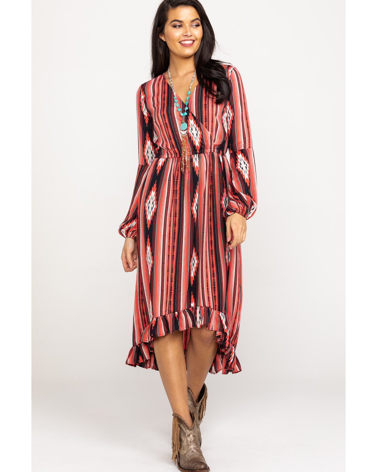 women's faux wrap dress