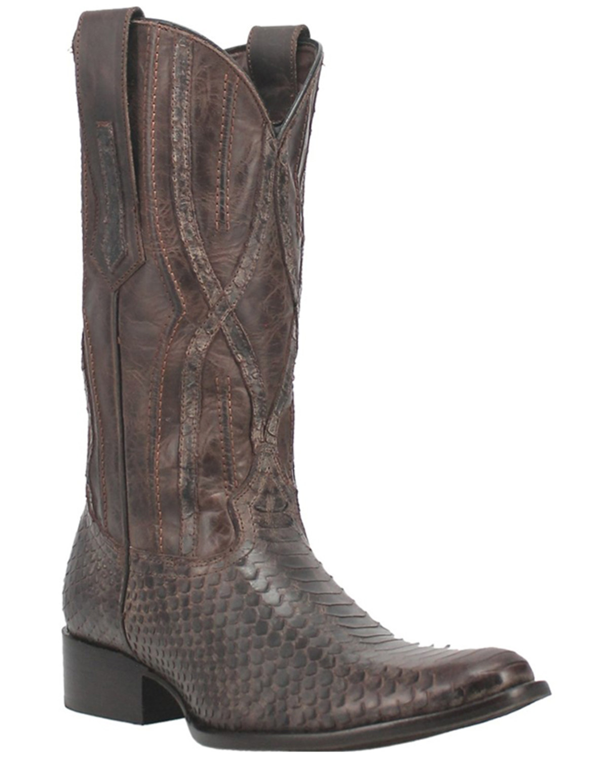 Dingo Men's Ace High Python Snake Print Leather Western Boots