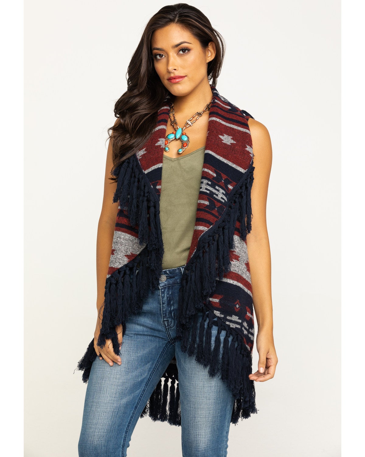 womens open front vest