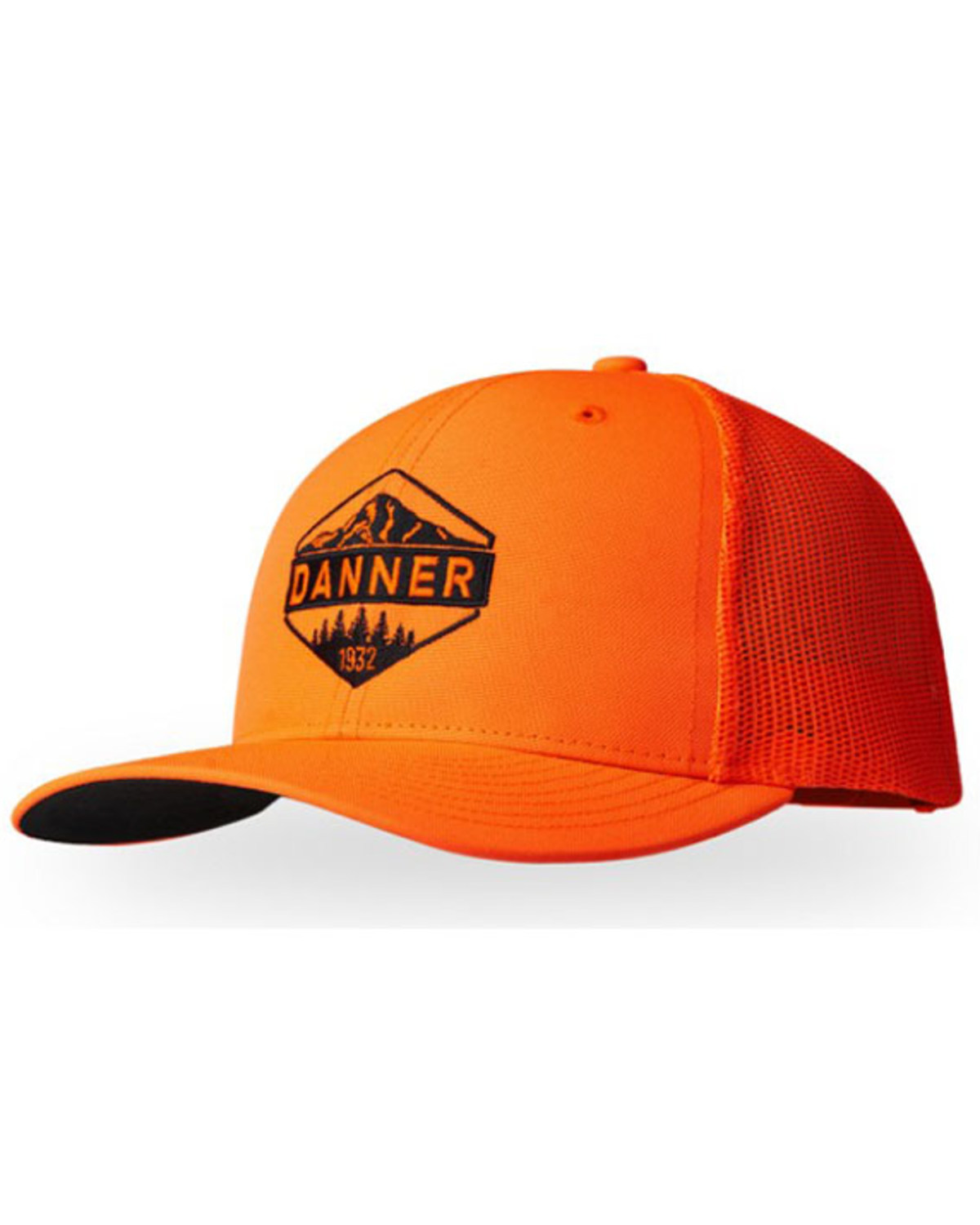 Danner Men's Orange Blaze Mountain Logo Mesh-Back Trucker Cap