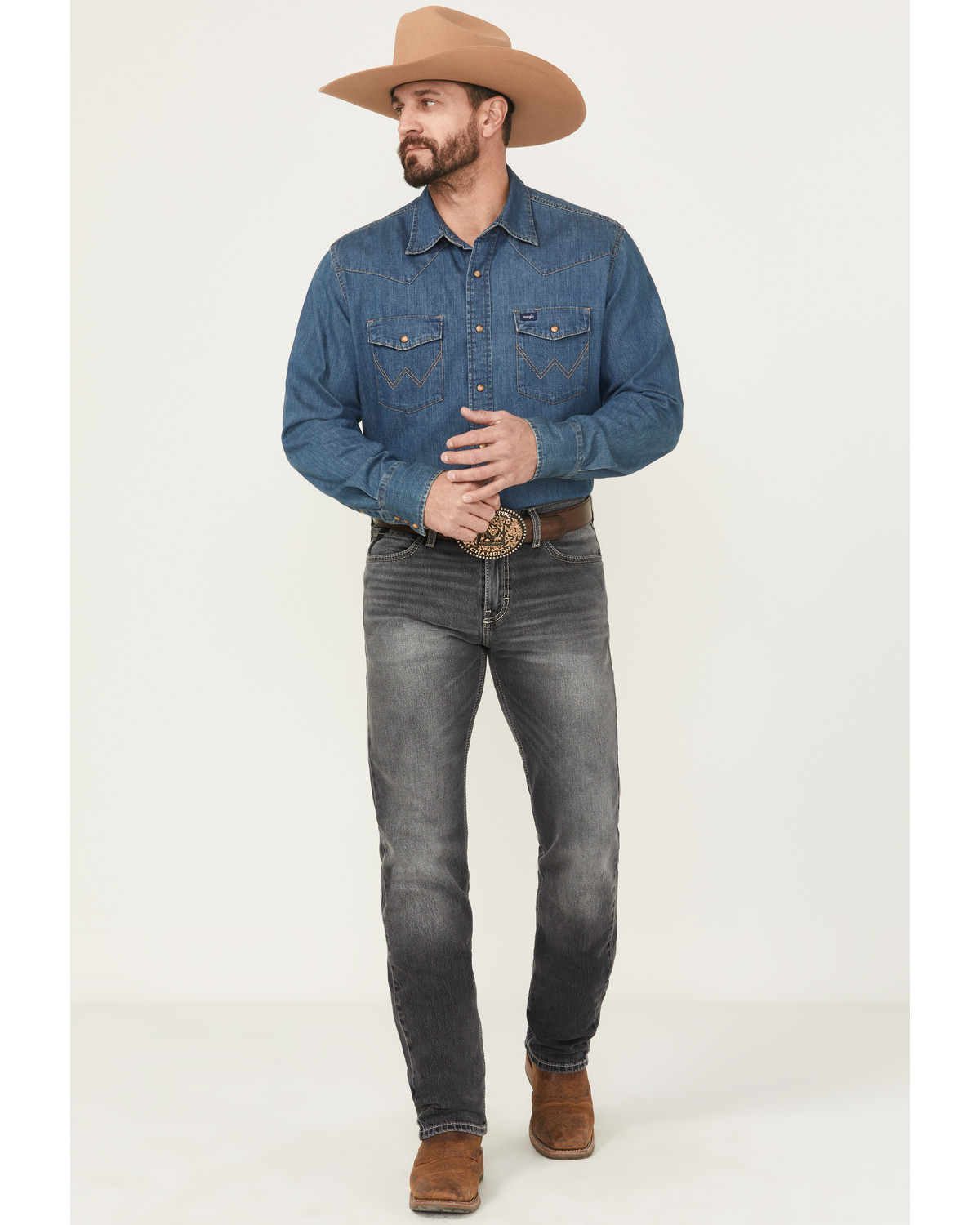 Ariat Men's M8 Modern Rolland Straight Slim Stretch Denim Jeans
