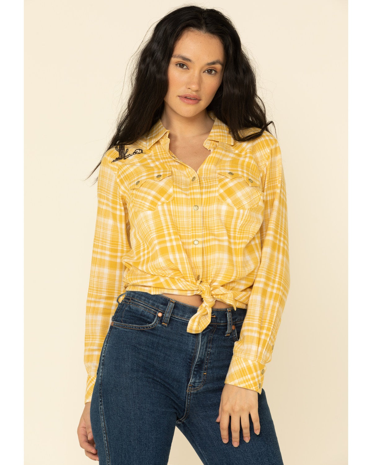 Ariat Women's Yellow Plaid R.E.A.L. 