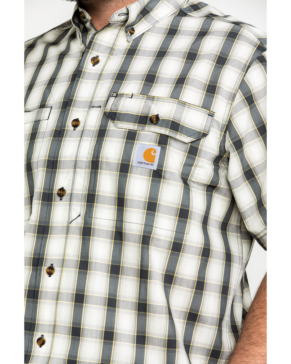 Carhartt Men's Plaid Rugged Flex Rigby Short Sleeve Work Shirt | Boot Barn