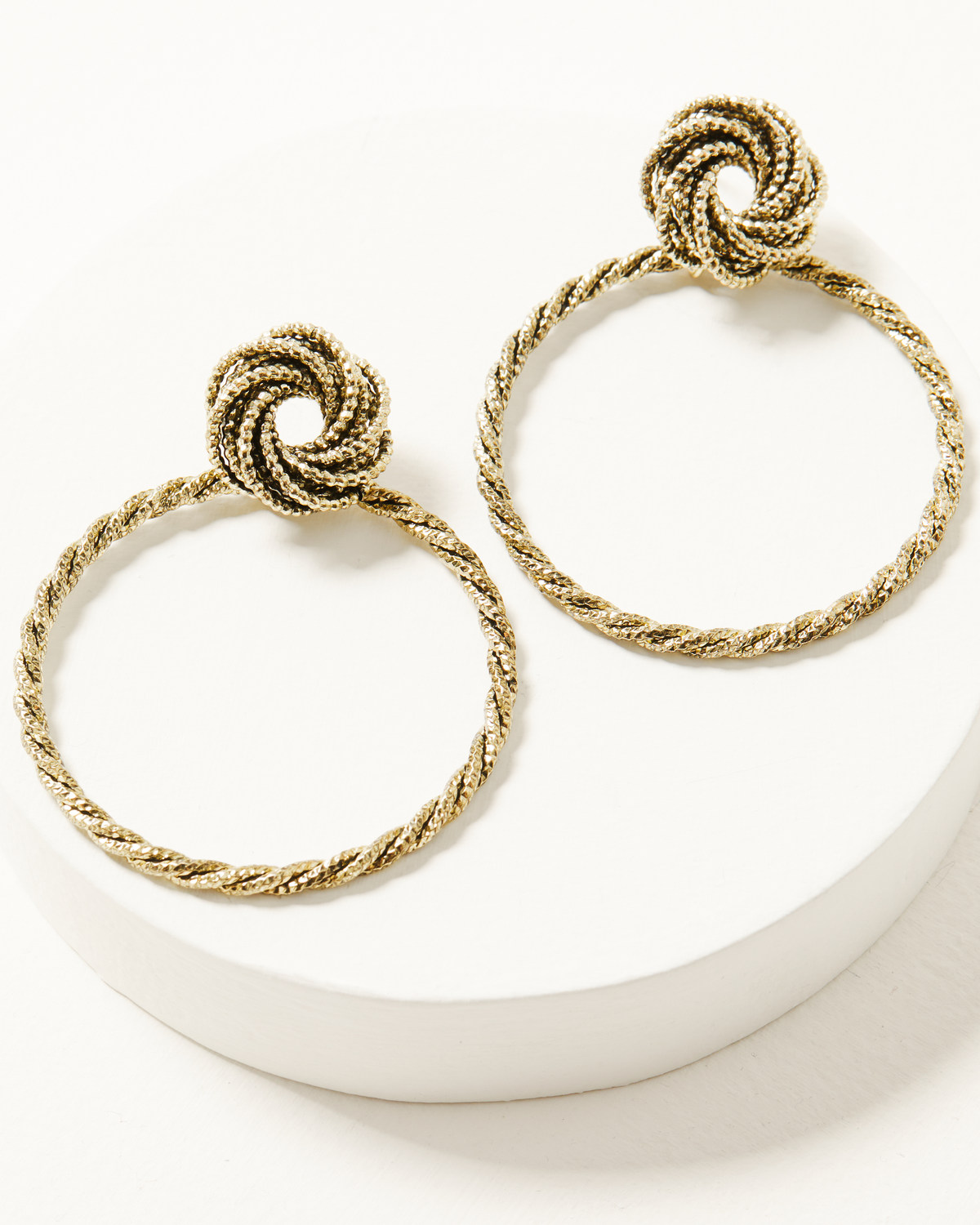 Shyanne Women's Soleil Rope Gold Hoop Earrings