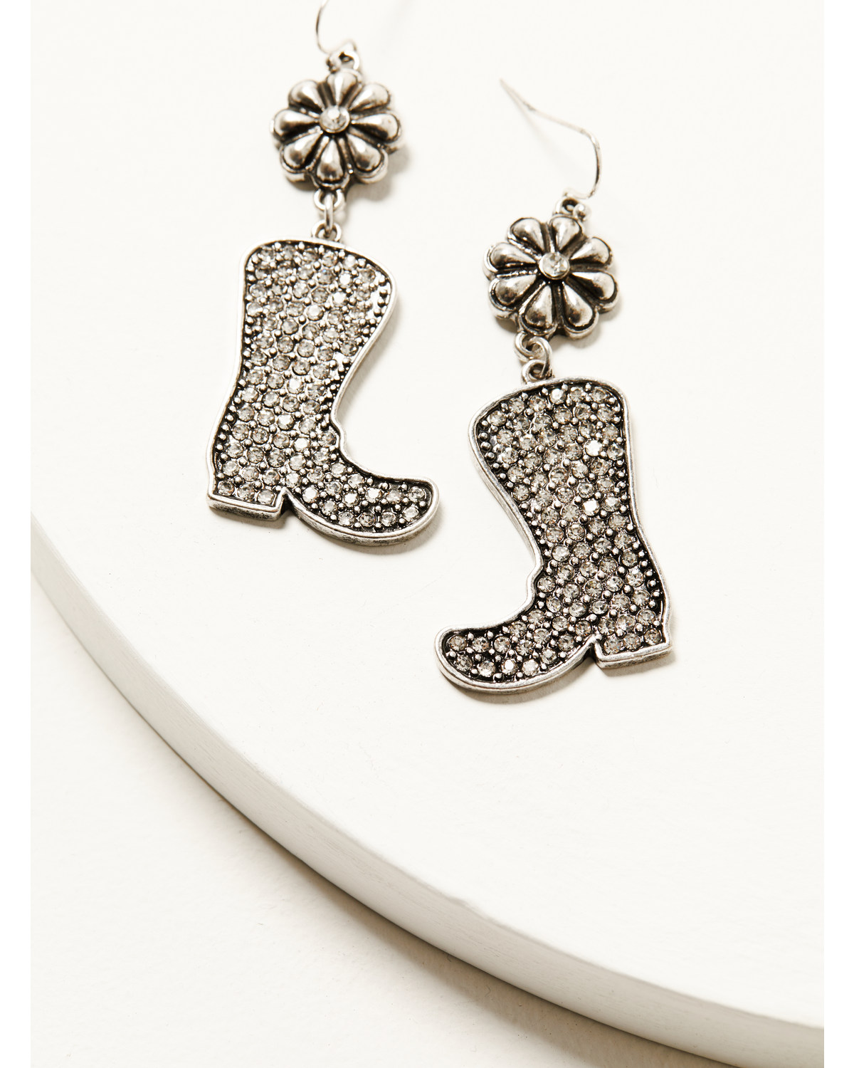 Shyanne Women's Pave Stone Boot Drop Earrings