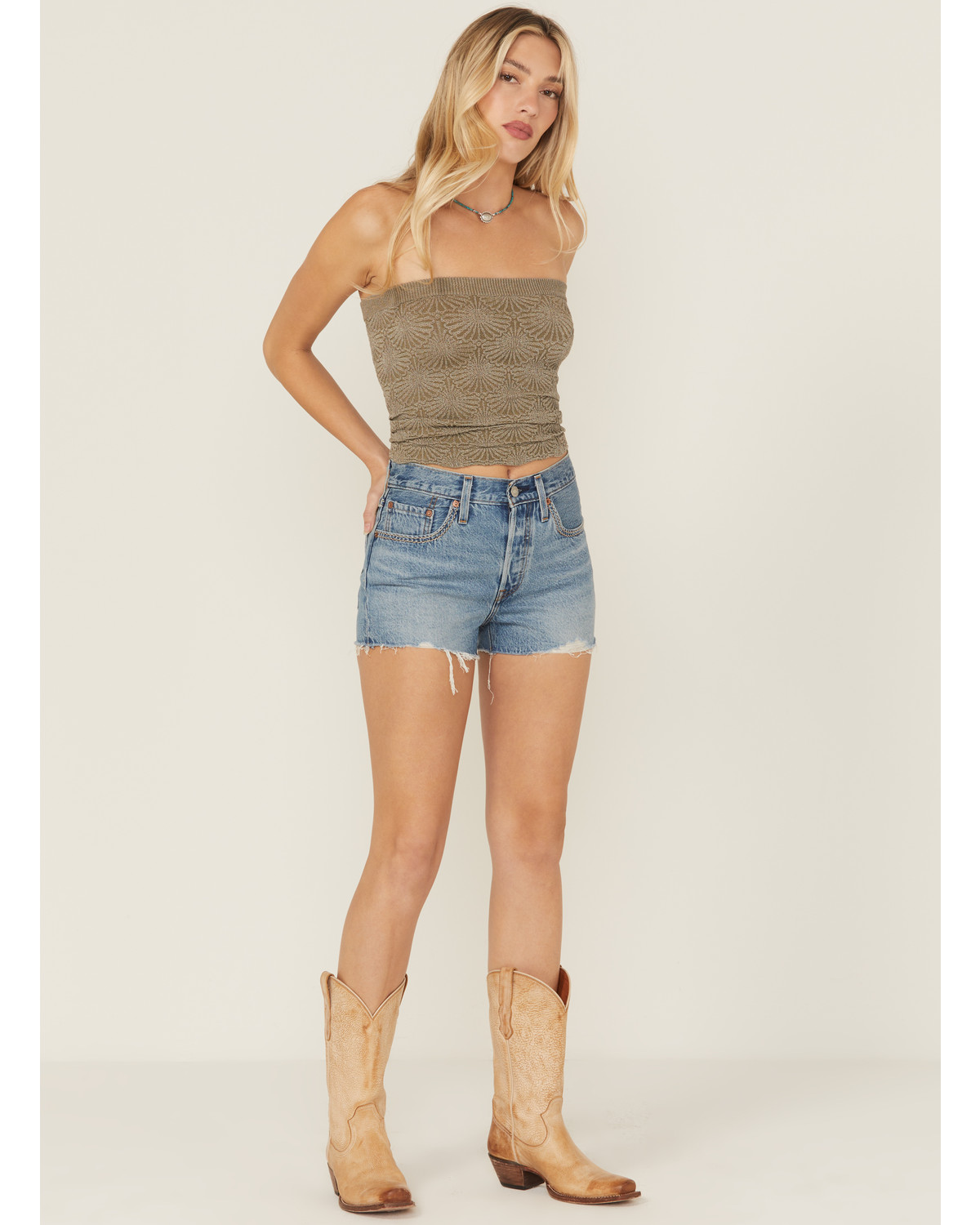 Levi's Women's 501® Original Medium Wash High Rise Denim Shorts