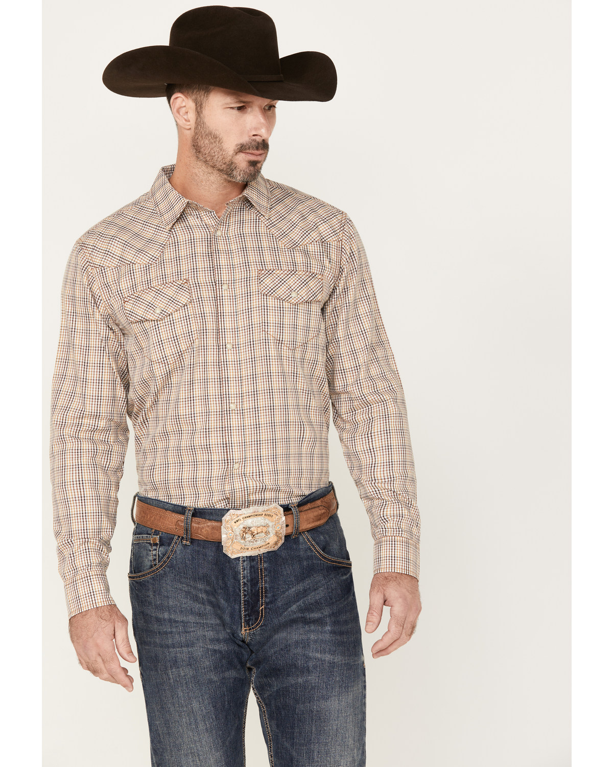 Gibson Men's Saddle Long Sleeve Pearl Snap Western Shirt