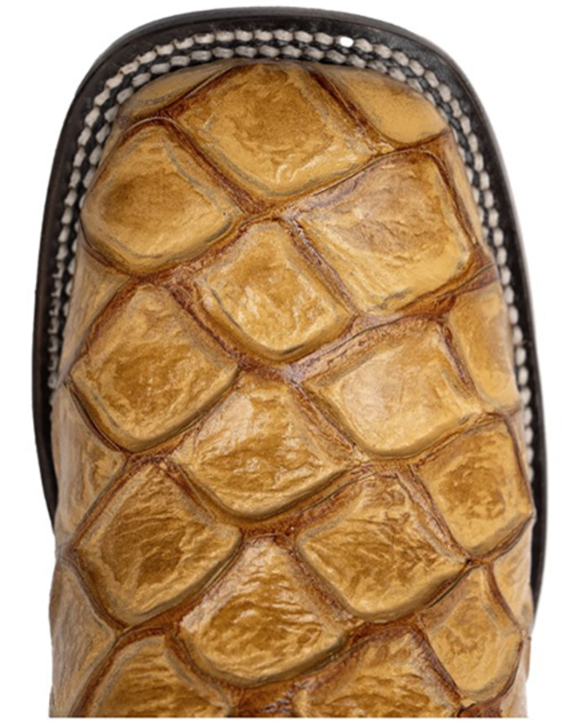 Ferrini Men's Bronco Pirarucu Print Western Boots Broad Square Toe