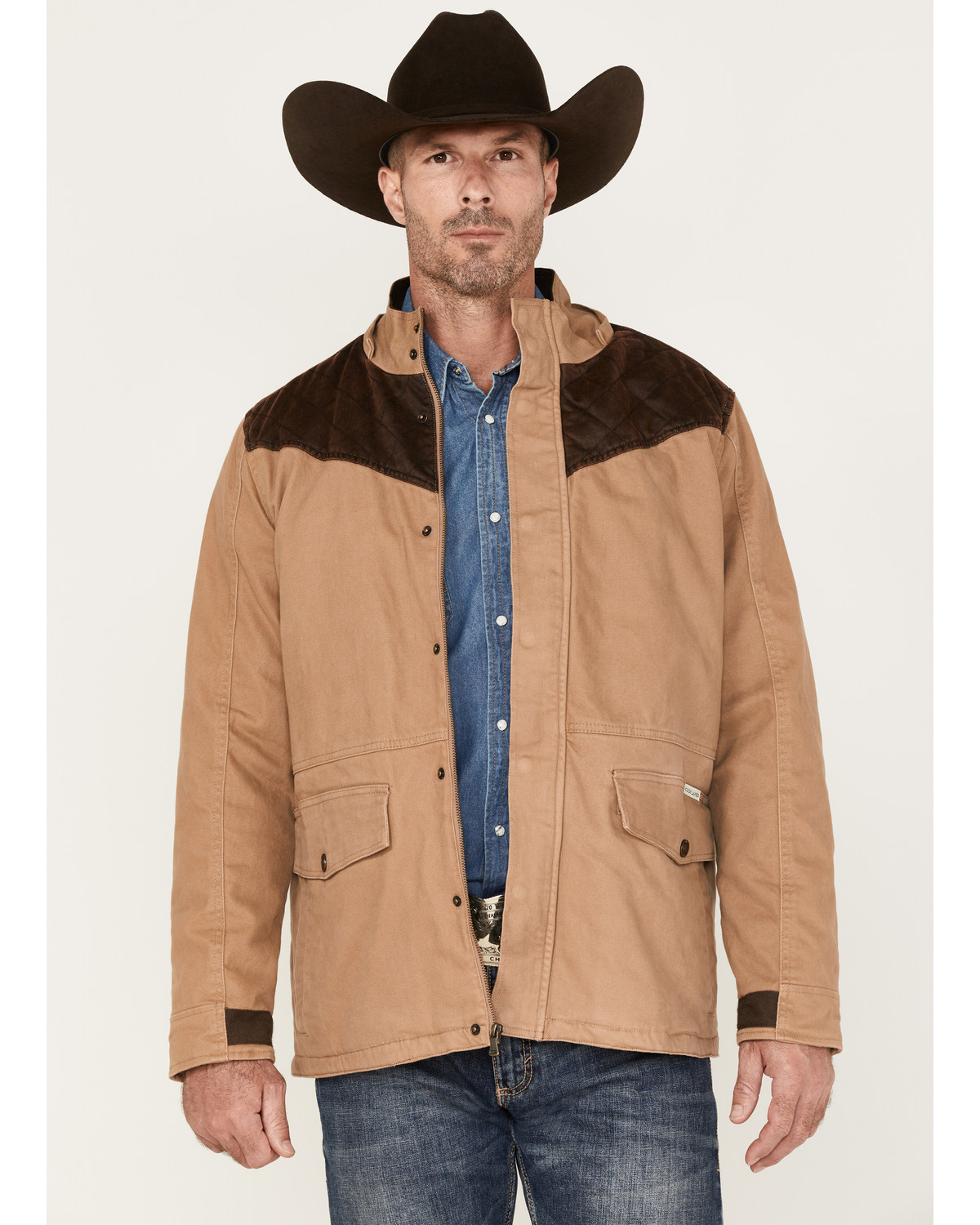 Cody James Men's Olton Utility Canvas Rancher Hooded Jacket
