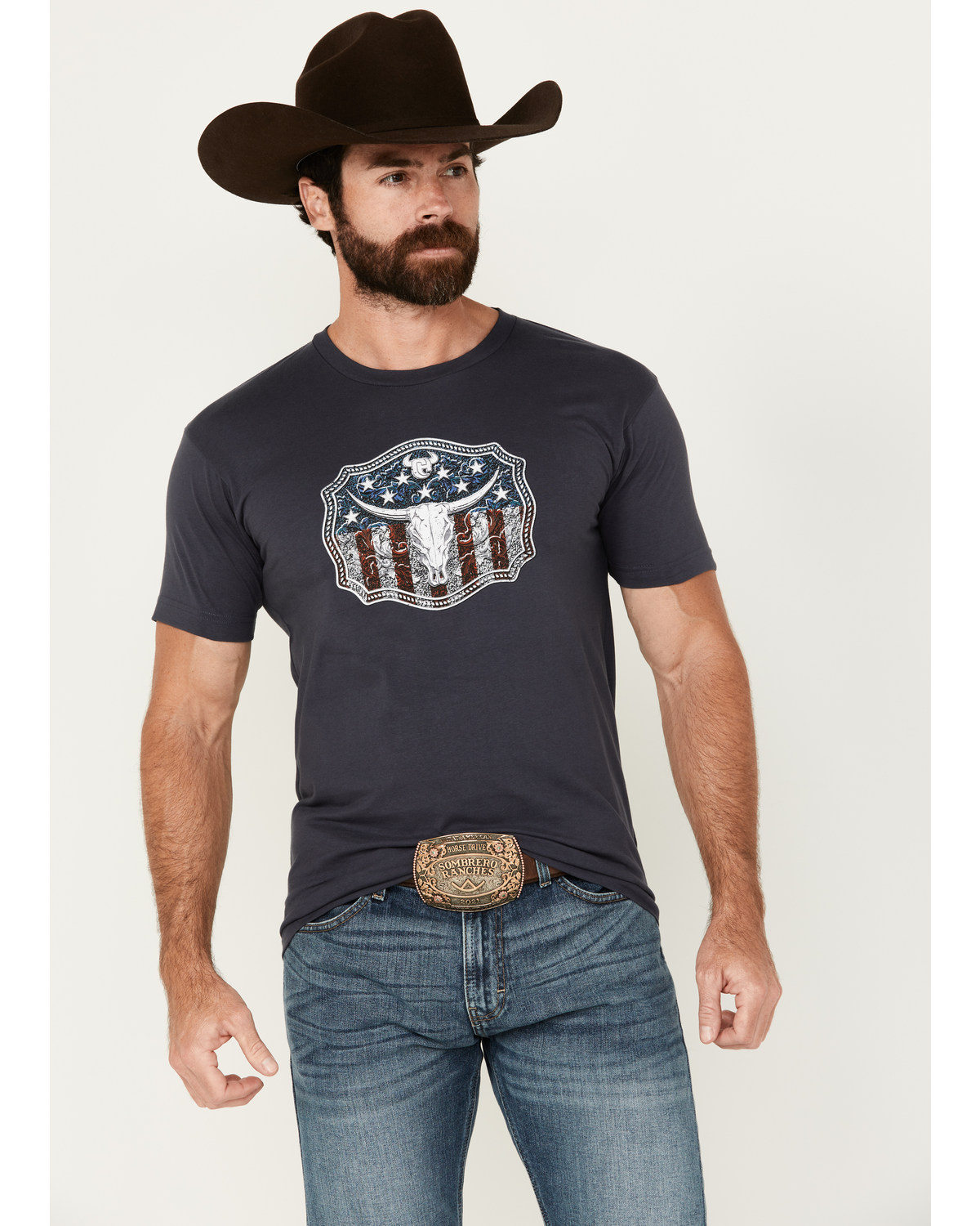 Cowboy Hardware Men's American Buckle Short Sleeve T-Shirt