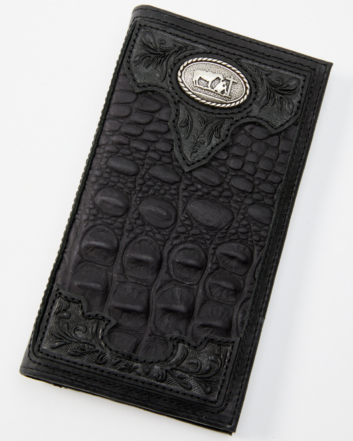 Cody James Men's Crocodile Embossed Rodeo Wallet