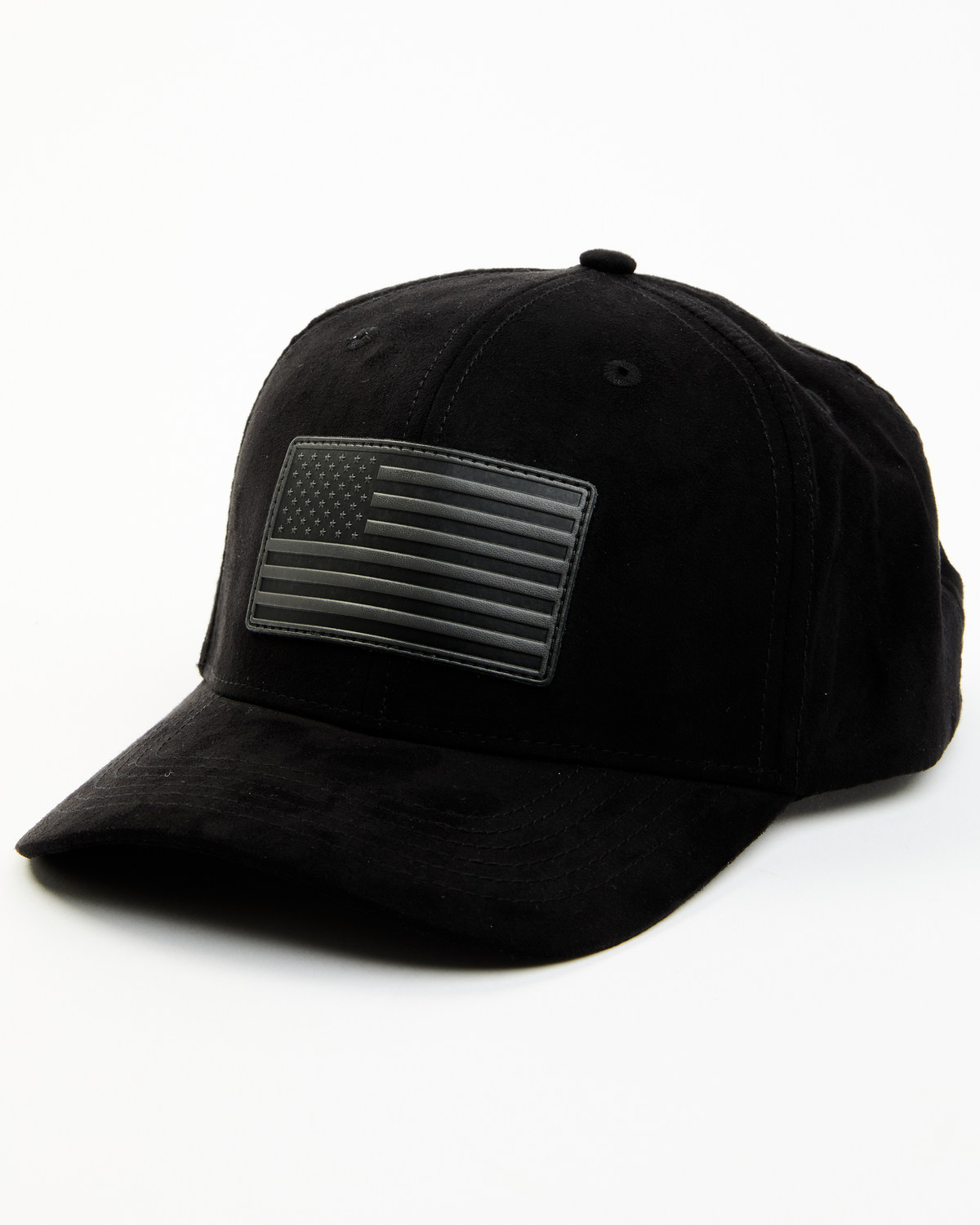 Cody James Men's American Flag Patch Suede Ball Cap at Mall of
