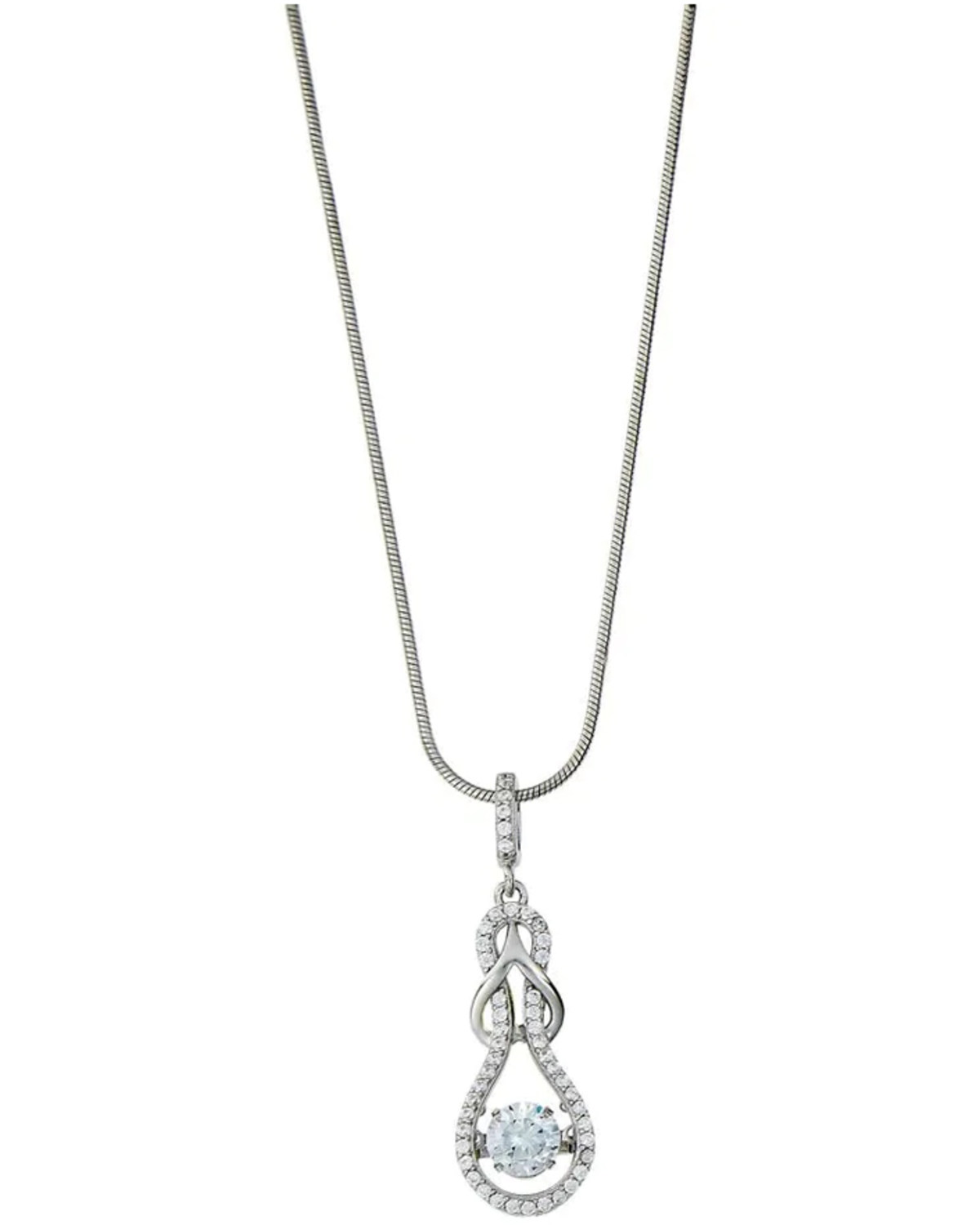 Kelly Herd Women's Silver Slipknot Pendant Necklace