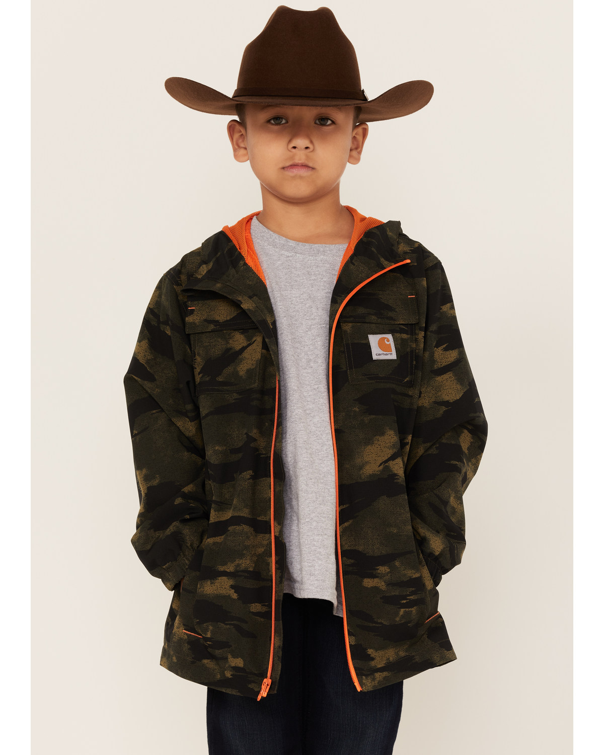 Carhartt Boys' Camo Ripstop Hooded Jacket