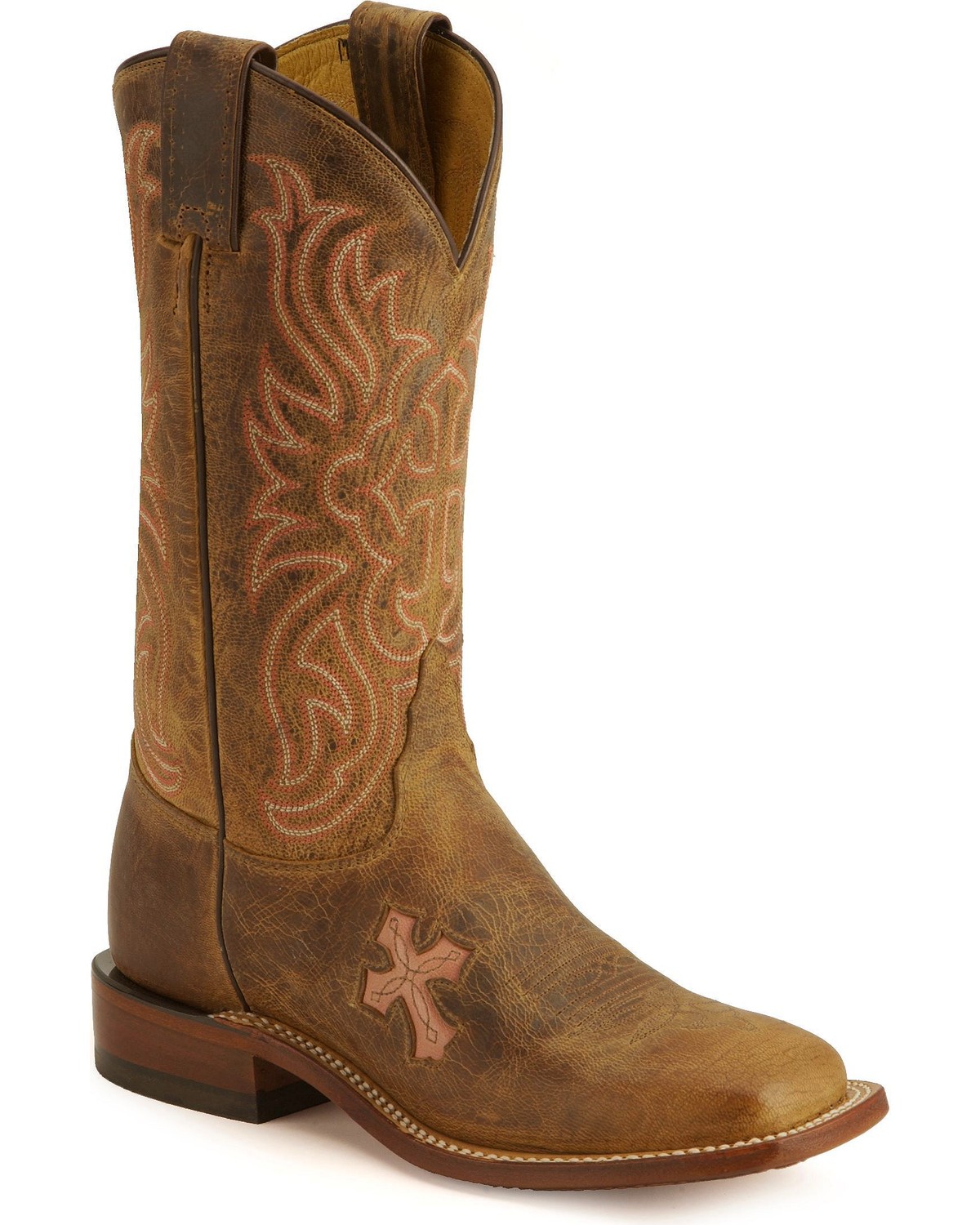 Tony Lama Cross Inlay Cowgirl Boots 