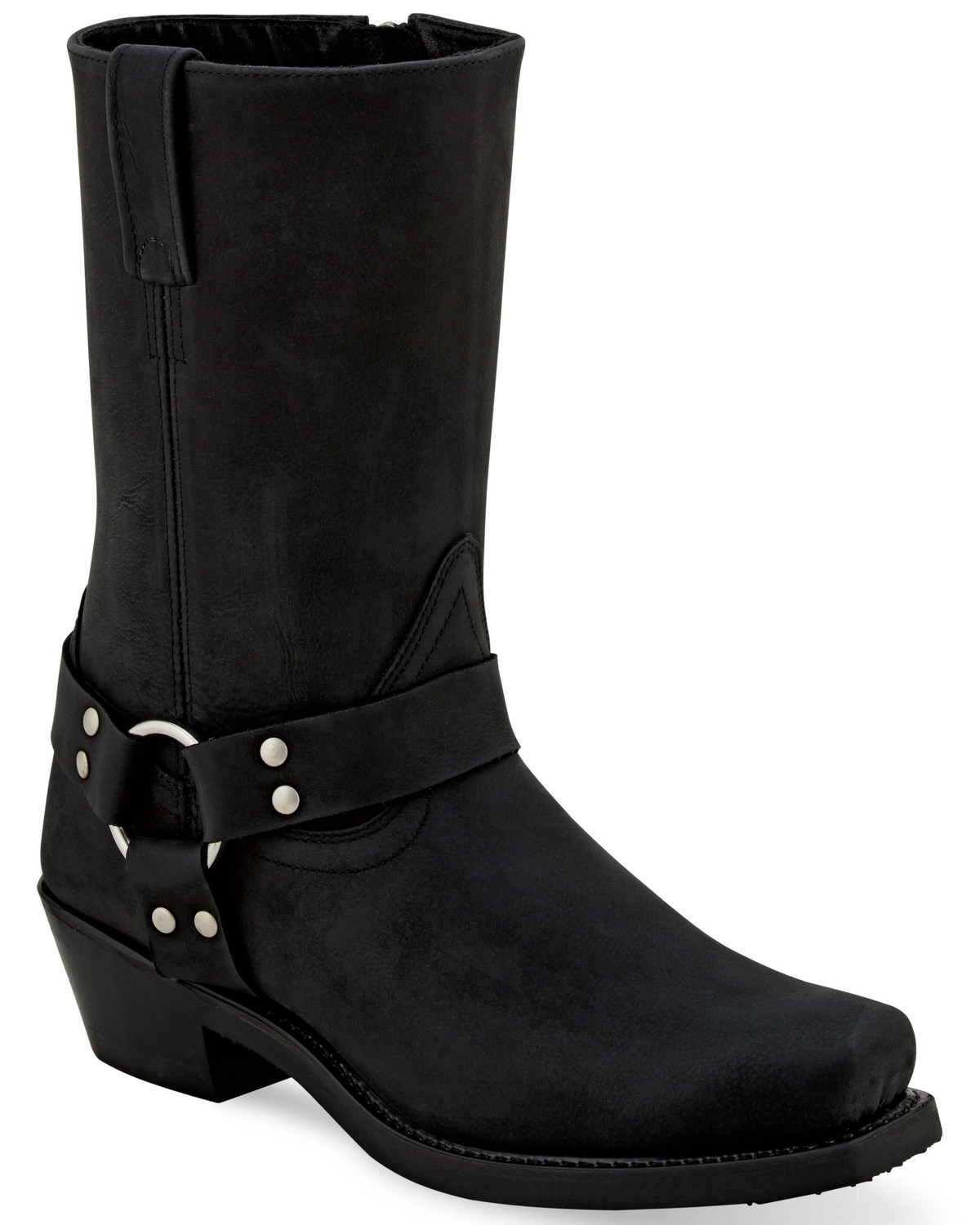 black square toe platform boots