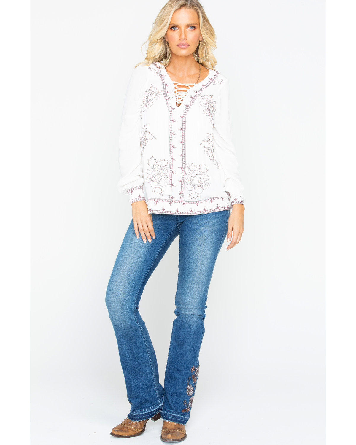 Idyllwind Women's Homegrown Lace-Up Tunic Top