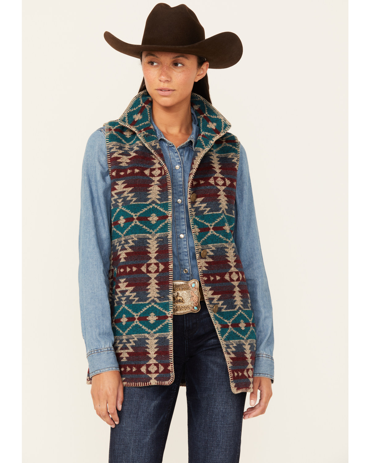 Outback Trading Co Women's Southwestern Print Stockard Vest