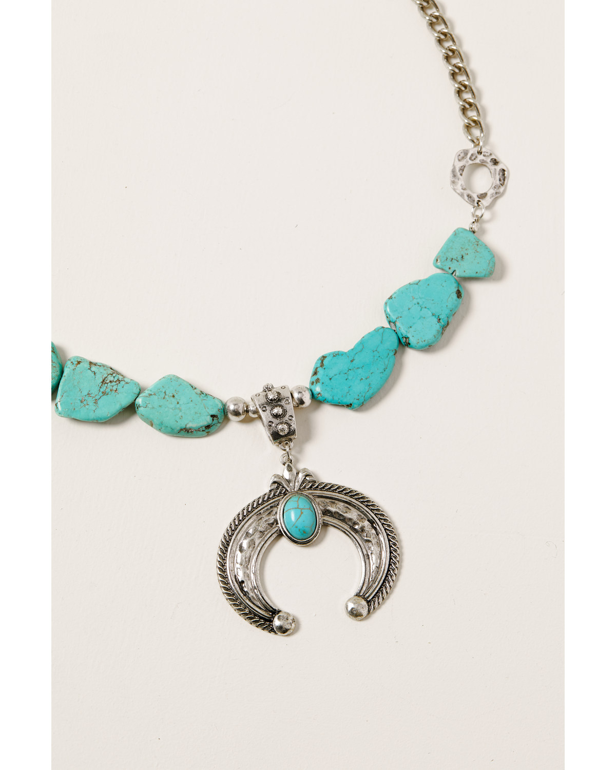 Shyanne Women's Midnight Sky Squash Blossom Turquoise Stone Necklace