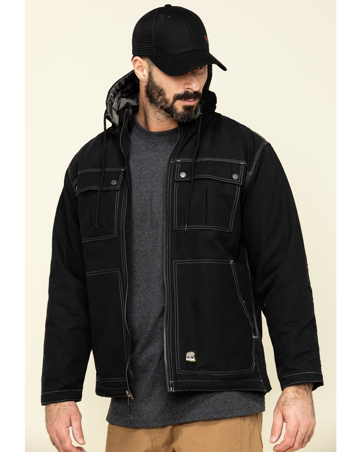 black chore jacket mens
