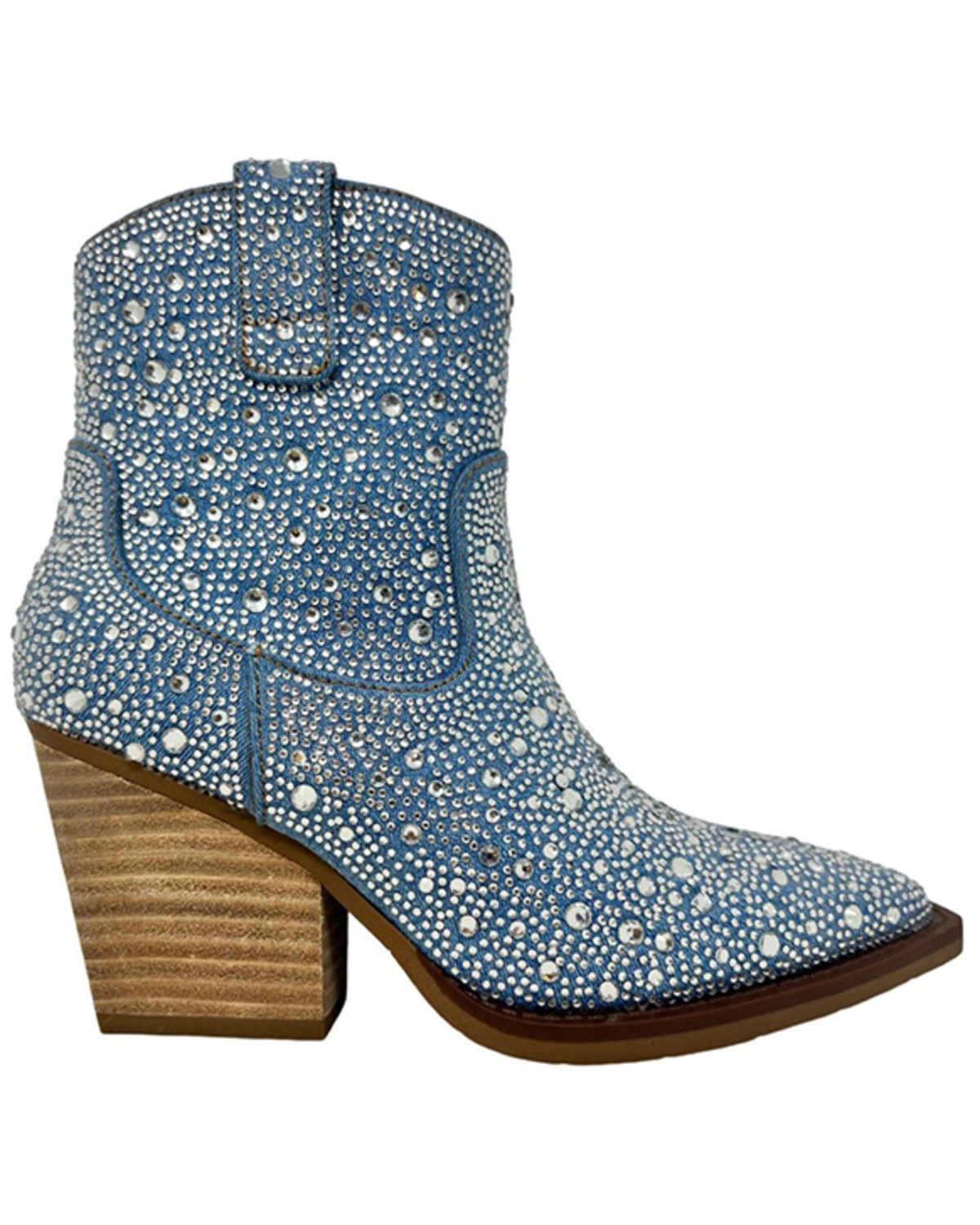 Very G Women's Katy Denim Booties - Snip Toe