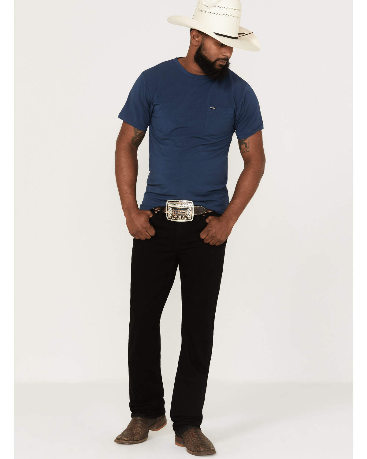 Moonshine Spirit Men's Night Star Wash Decker Slim Straight Stretch Denim Jeans